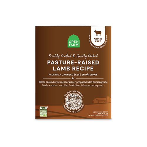 Open Farm Frozen Recipe, Pasture-Raised Lamb/Agneau Gently Cooked, 96oz