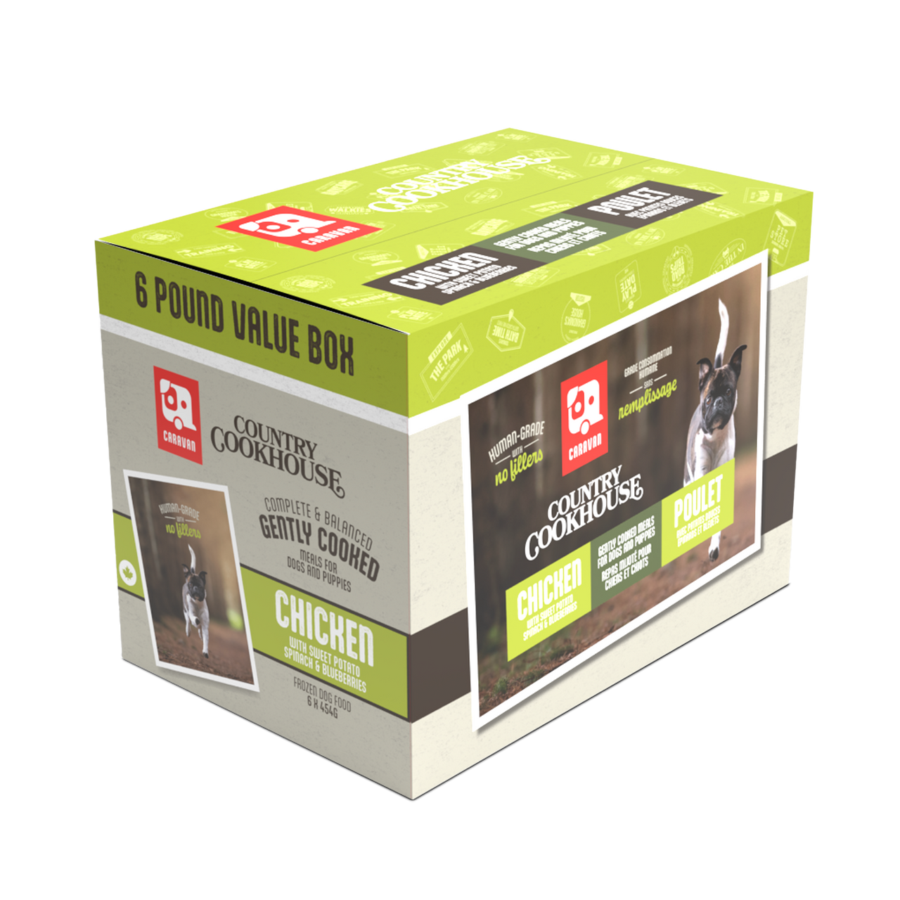 Big Country Raw Caravan Chicken/Poulet Dinner, Bulk 6lb