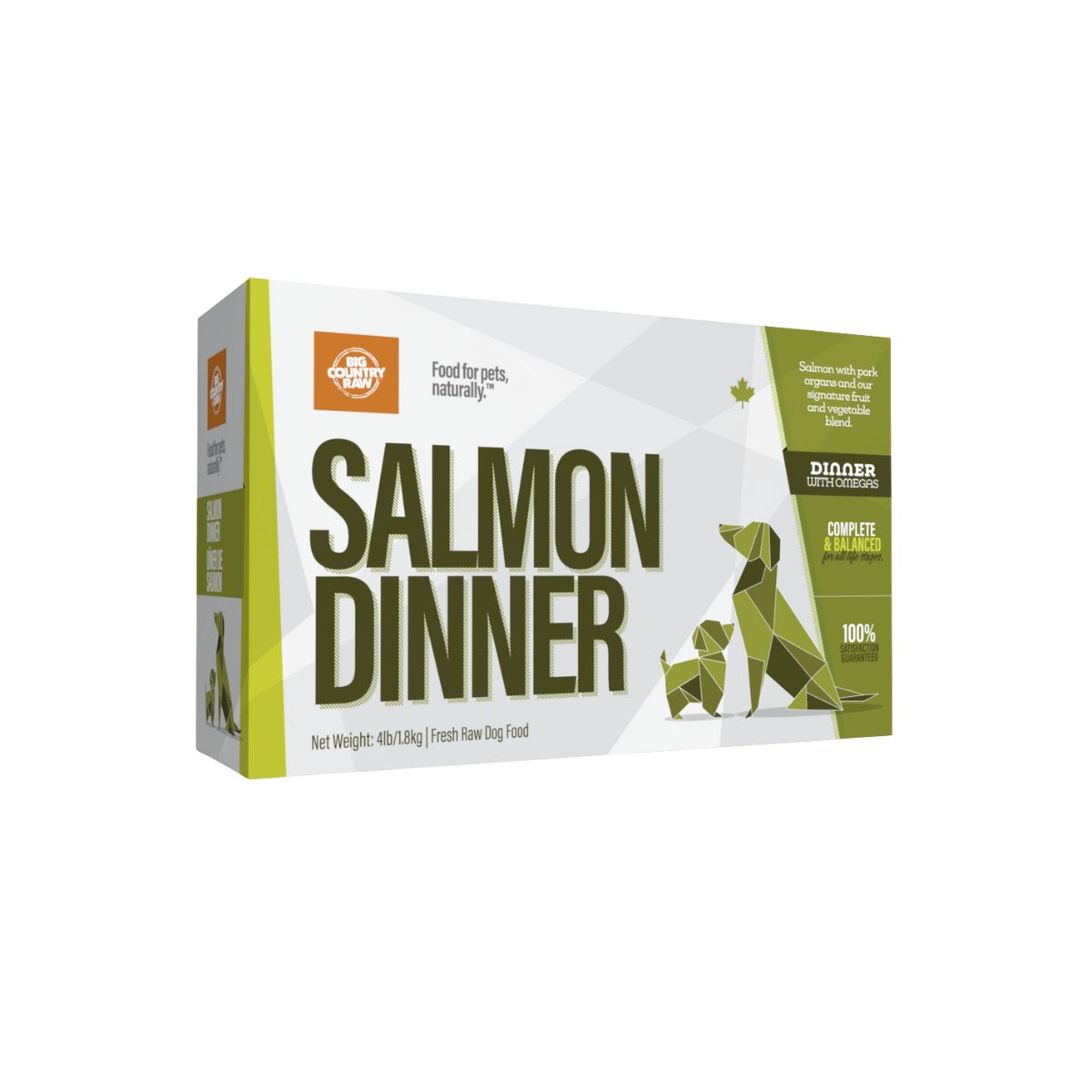 Big Country Raw Dinner, Salmon/Saumon Carton, 4lb