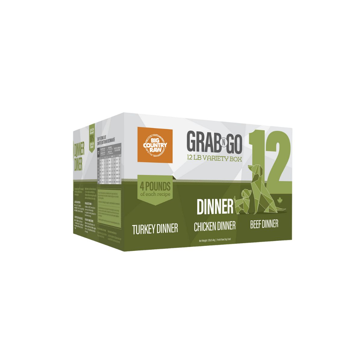 Big Country Raw G&amp;G 12lb Dinner