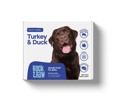 Back2Raw, Basics, Turkey Blend &amp; Duck Blend/Dinde &amp; Canard, 12lb