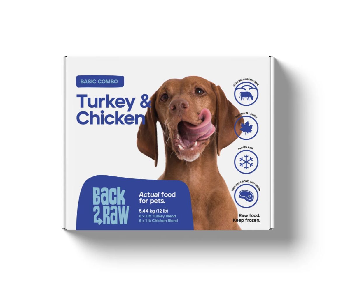 Back2Raw, Basics, Turkey Blend &amp; Chicken Blend/Dinde &amp; Poulet, 12lb
