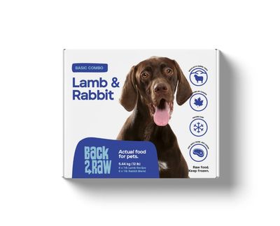 Back2Raw, Basics, Lamb Recipe &amp; Rabbit Blend/Agneau &amp; Lapin, 12lb