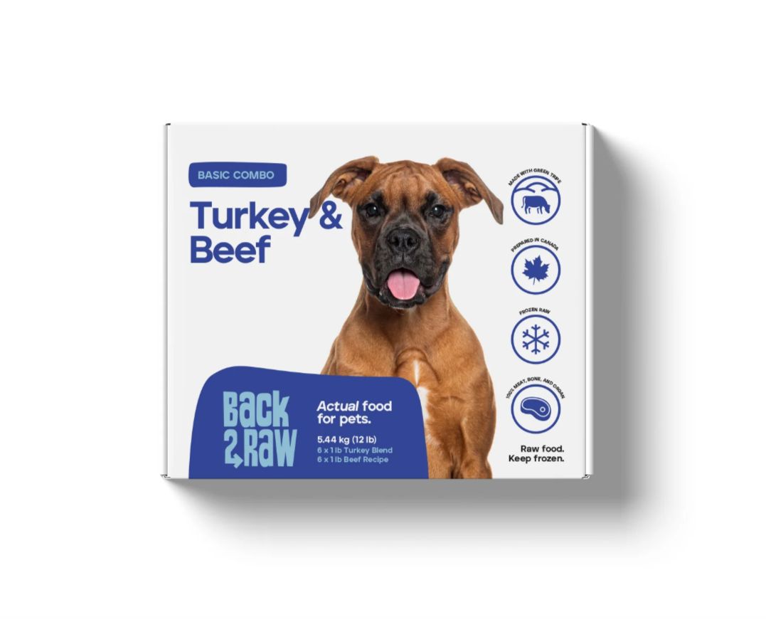Back2Raw, Basics, Turkey Blend &amp; Beef Recipe/Dinde &amp; Boeuf, 12lb