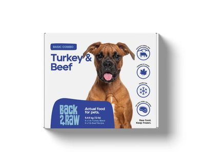 Back2Raw, Basics, Turkey Blend &amp; Beef Recipe/Dinde &amp; Boeuf, 12lb