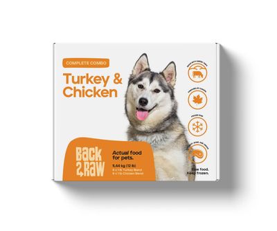 Back2Raw Complete Turkey Blend &amp; Chicken Blend/Dinde &amp; Poulet, 12lb