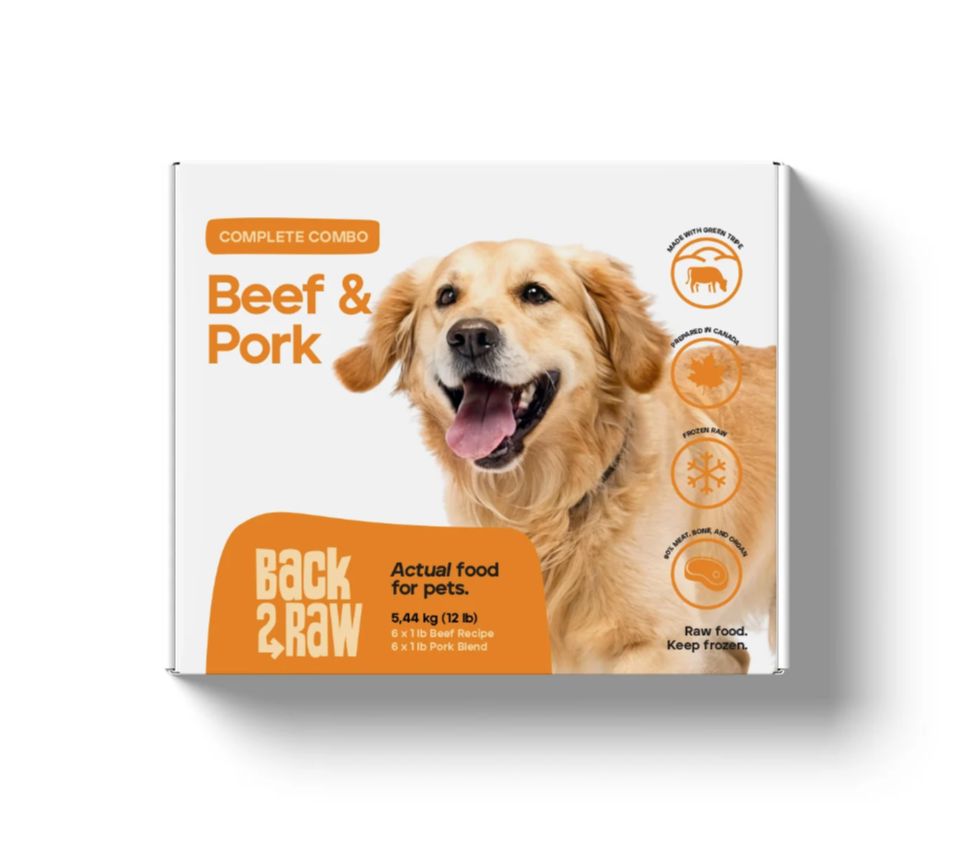 Back2Raw Complete Beef Recipe &amp; Pork Blend/Boeuf &amp; Porc, 12lb