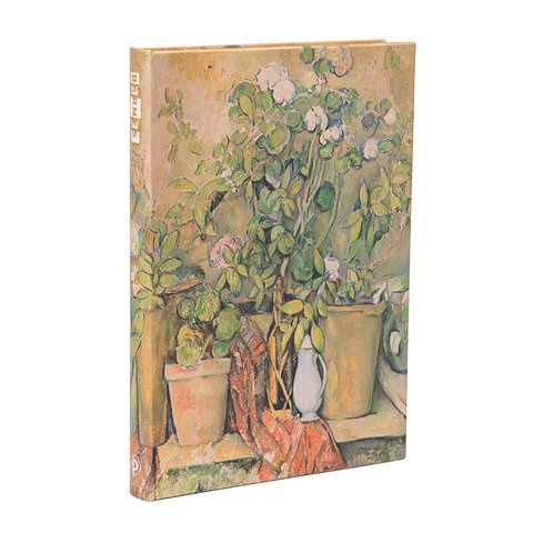 Paperblanks Cezanne's Terracotta Pots and Flowers Midi Unlined Hardcover Journal, 144pg, 120GSM, The Barnes Collection