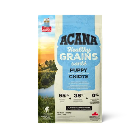 Acana Dog Puppy Recipe, Healthy Grains, Chicken Recipe /Chiots, Grains Santé Poulet,10.2kg