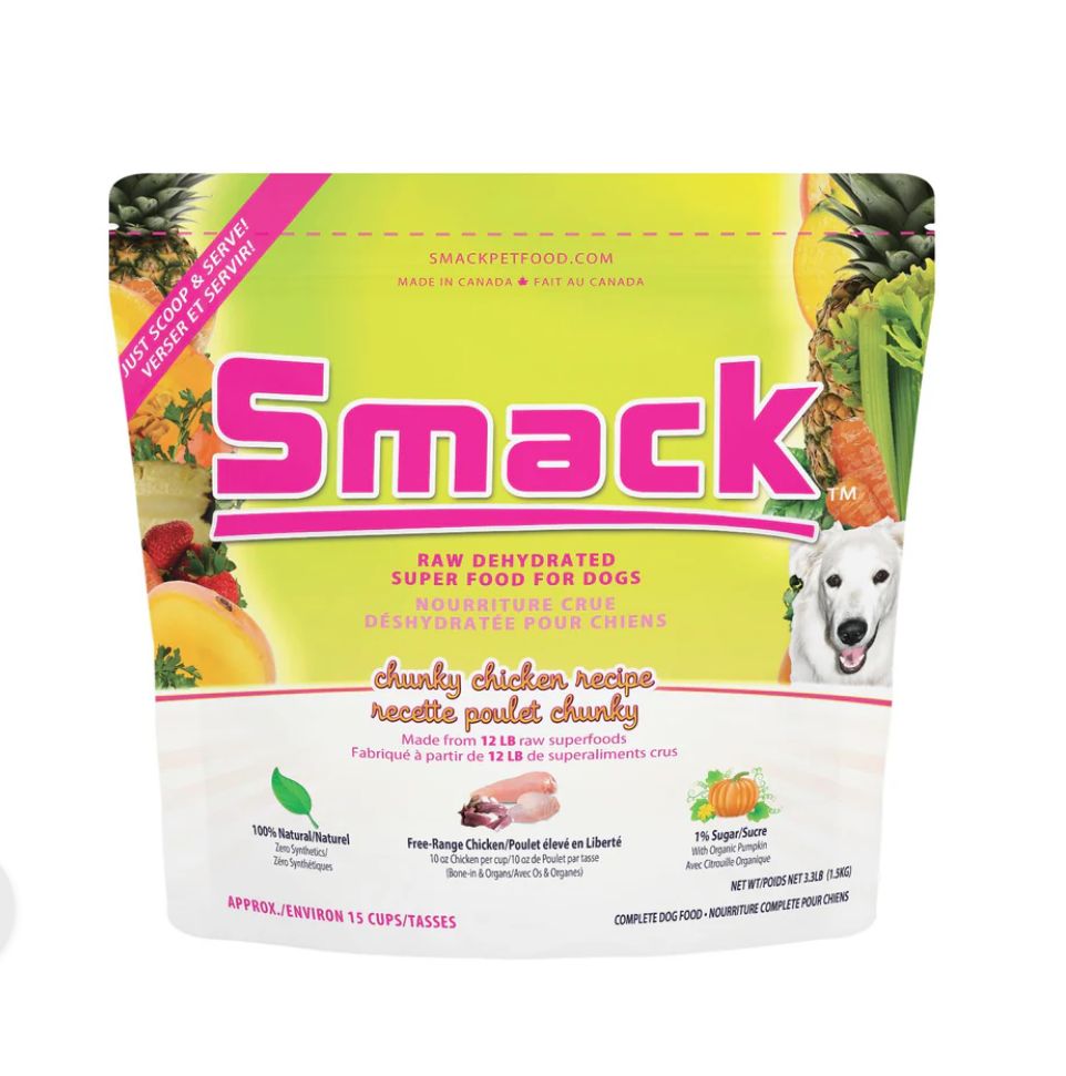 Smack Dog Food, Chunky Chicken / Poulet, 1.5kg