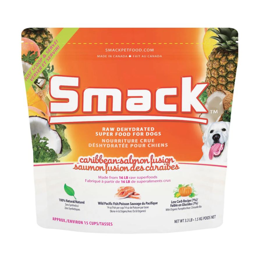 Smack Dog Food, Caribbean-Salmon Fusion / Saumon, 1.5kg