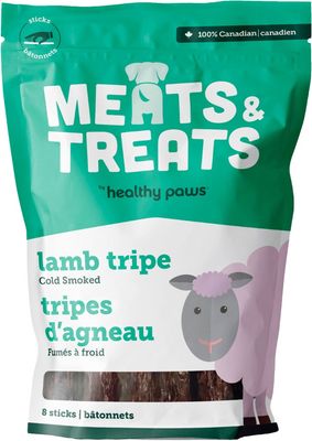 Healthy Paws Treats, Lamb Tripe Sticks / Agneau &amp; tripe,  8 bâtonnets