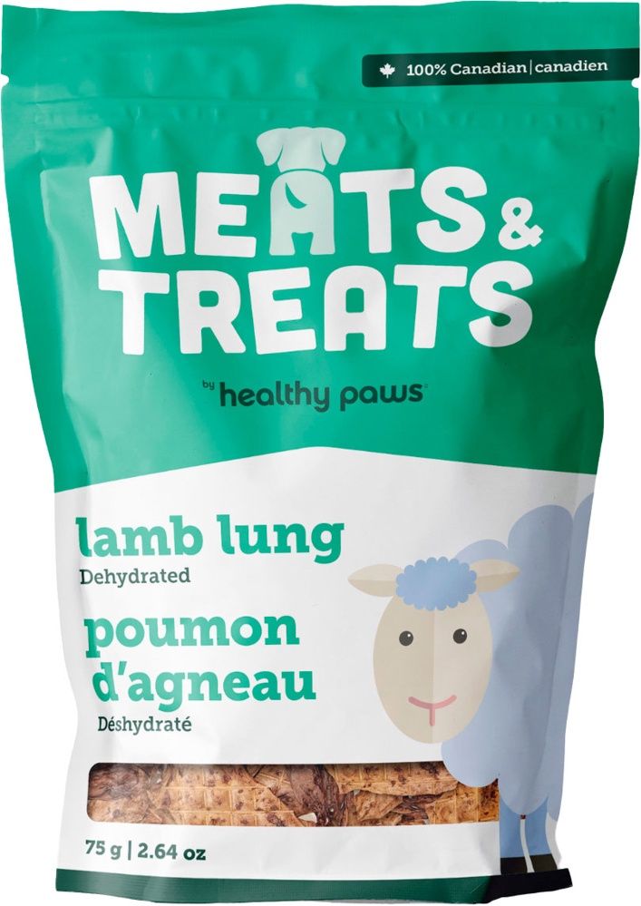 Healthy Paws Treats, Lamb Lung / Agneau poumon, 75g