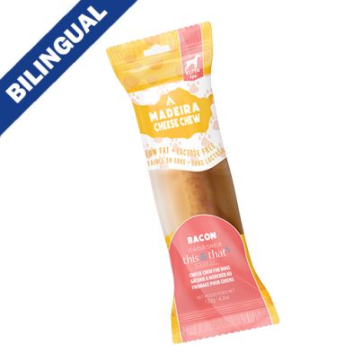 T&amp;T Madeira Cheese / Fromage Chews Bacon Flavour Dog Chew XL