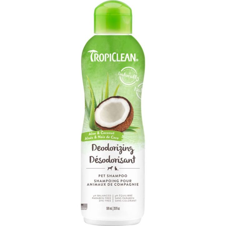 Tropiclean, Deodorizing Shampoo Aloe &amp; Coconut/Shampoing désodorisant, 20 oz