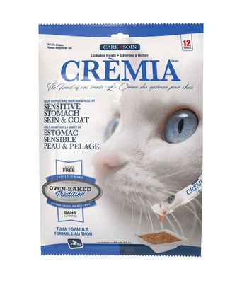OBT Cat Treat, Cremia Sensitive Stomach/Estomac sensible peau & pelage, 12x15g