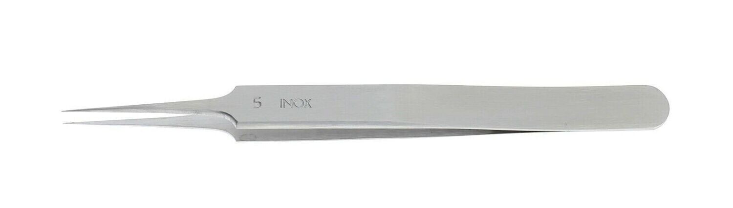 PINZETTA HOROTEC CORTA E EXTRAFINE PER SPIRALI, N° 5 / ACCIAIO INOSSIDABILE / L110 mm