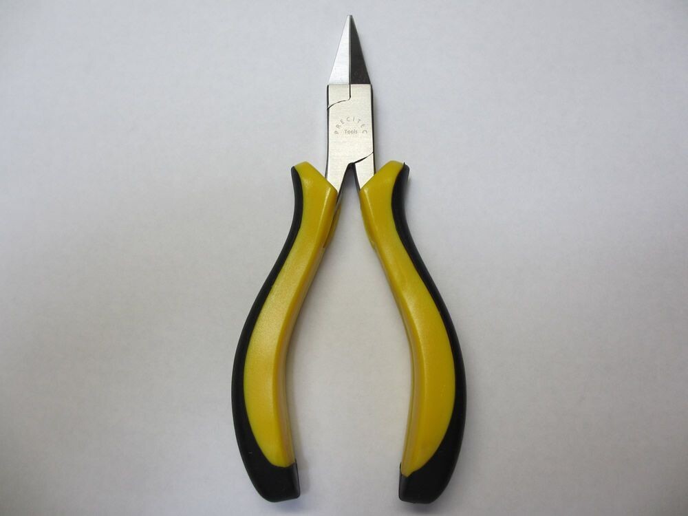 PINZA HOROTEC CON BECCHI PIATTI - INTERIORE RIGATO ANTISCIVOLO, L130 mm / SENZA MOLLE DI RITORNO