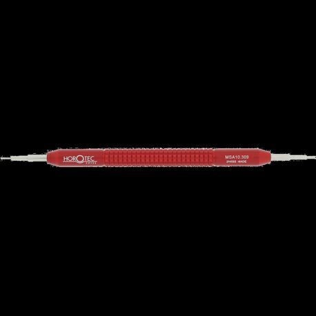 UTENSILE HOROTEC PER PIAZZARE/TOGLIERE LE ANSE, MANICO IN ALLUMINIO ROSSO ANODIZZATO Ø 8 mm / PUNTA E FORCHETTA IN ACCIAIO INOSSIDABILE / L140 mm