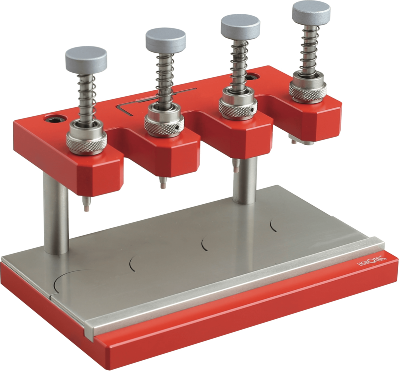 POTENZA HOROTEC PER PIAZZARE LANCETTE CON 4 PERNI E TASSELLI IN PEEK, ORE Ø 1.35 / MIN Ø 0.95 / SEC Ø 0.30 mm / TASSELLO DECENTRATO