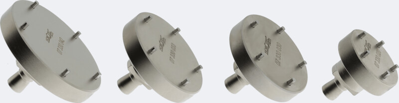 ASSORTIMENTO DI TASSELLI HOROTEC IN ACCIAIO PER APRIRE/CHIUDERE LE CASSE CON FONDI AVVITATI TIPO SEAM, 4 PEZZI / Ø 20 - 30 - 33 - 42 mm