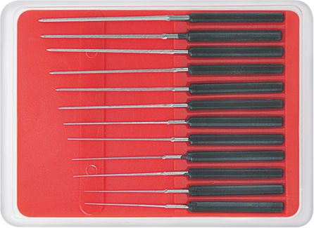 ASSORTIMENTO DI ALLARGATOI PENTAGONALI CON MANICO DI PLASTICA, Ø 0.05...0.55 mm / 12 PEZZI