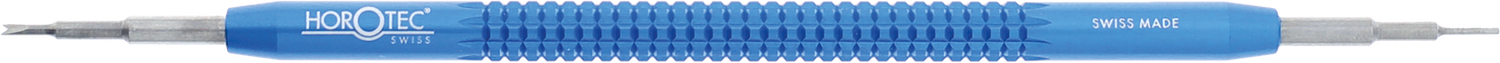UTENSILE PER PIAZZARE E TOGLIERE LE ANSE- MANICO ALLUMINIO ANODIZZATO - COLORE BLU - DIAM.6MM X L.100MM - PUNTA DIAM. 0.8MM - LARGHEZZA FORCHETTA 1.20 MM
