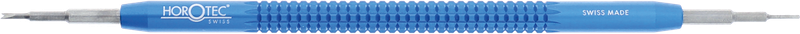 UTENSILE PER PIAZZARE E TOGLIERE LE ANSE- MANICO ALLUMINIO ANODIZZATO - COLORE BLU - DIAM.6MM X L.100MM - PUNTA DIAM. 0.8MM - LARGHEZZA FORCHETTA 1.20 MM