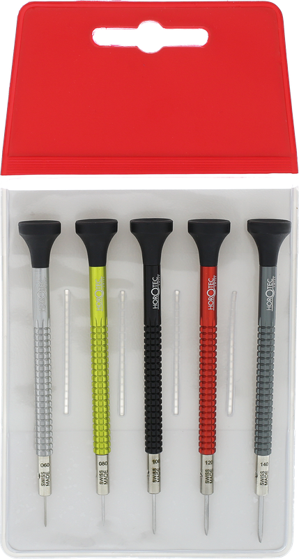 SET DI CACCIAVITI DA OROLOGIAIO MSA01.020-x IN TASCHINO DI PLASTICA, 5 PEZZI SET DI CACCIAVITI DA OROLOGIAIO MSA01.020-x IN TASCHINO DI PLASTICA, 5 PEZZI