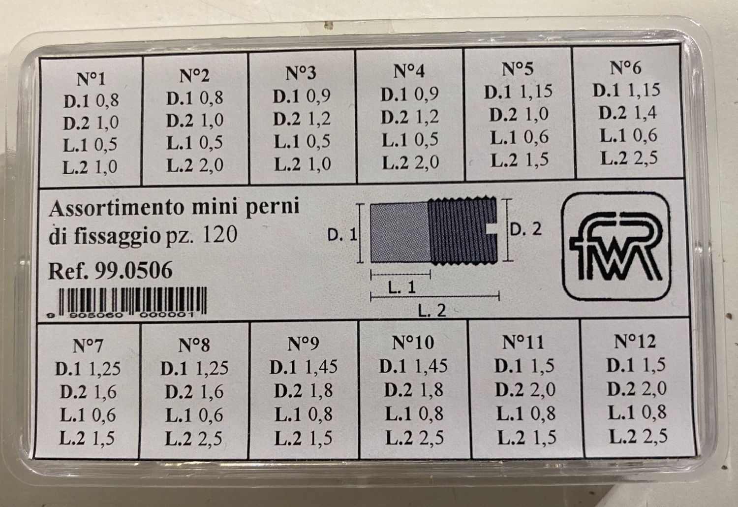 ASSORTIMENTO 120 MICRO VITI FISSAGGIO