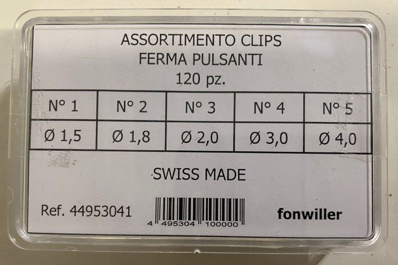 ASSORTIMENTO CLIPS FERMA PULSANTI ASSORTIMENTO CLIPS FERMA PULSANTI