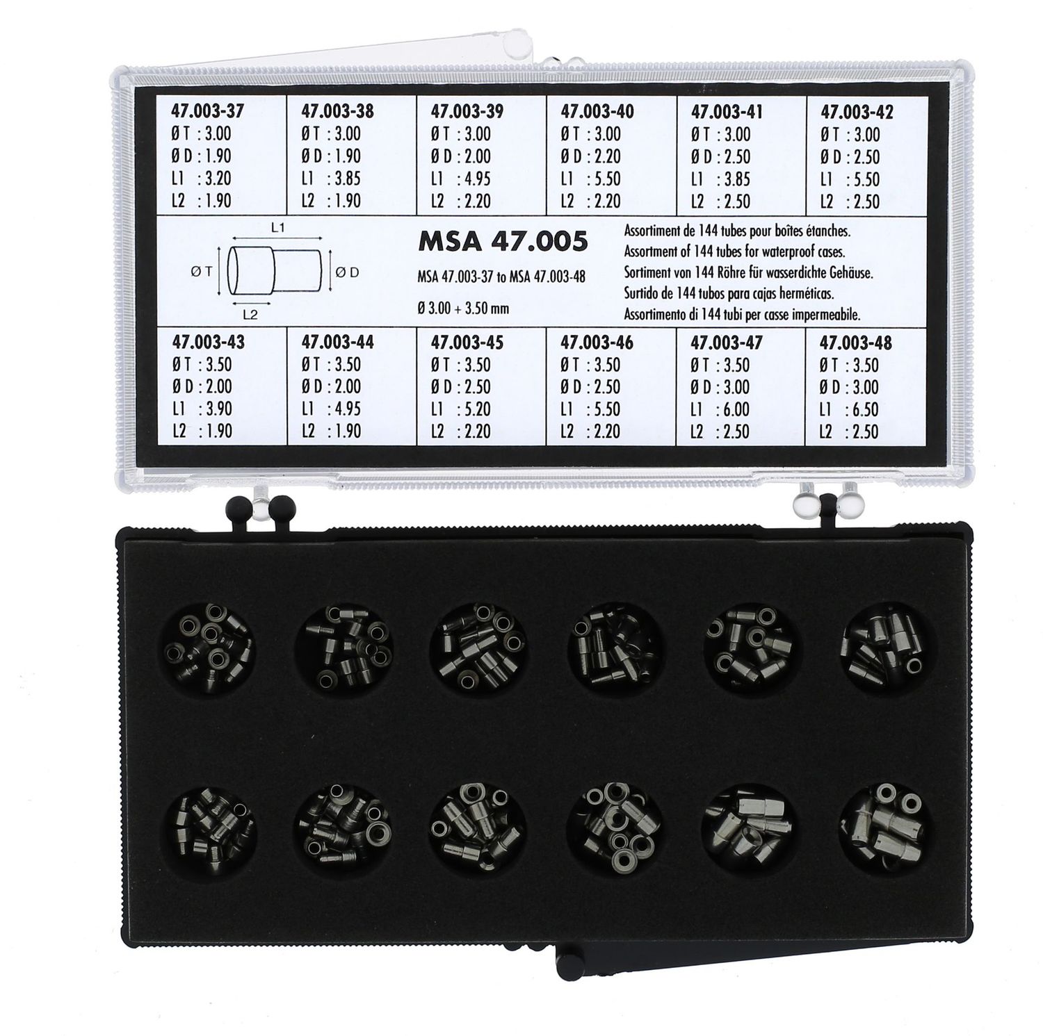 ASSORTIMENTO 144 TUBI X CASSE IMPERMEABILI