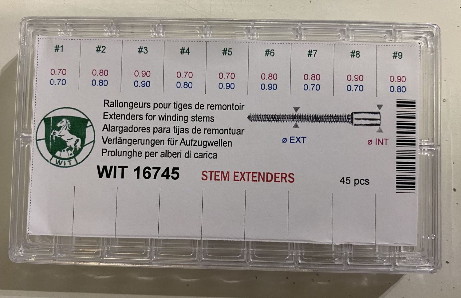 ASSORTIMENTO 45  PROLUNGHE ALBERI DI CARICA