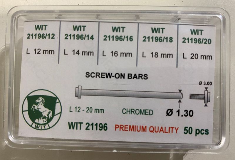 ASSORTIMENTO WITSCHI 50PZ ANSETTE A VITE DIAMETRO 1.3