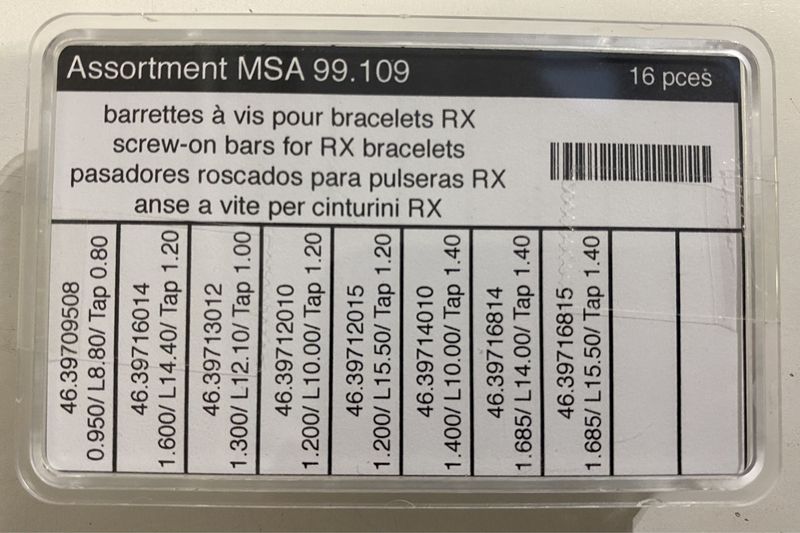 CONFEZIONE 16 ANSE A VITE ACCIAIO PER CINTURINI ROLEX