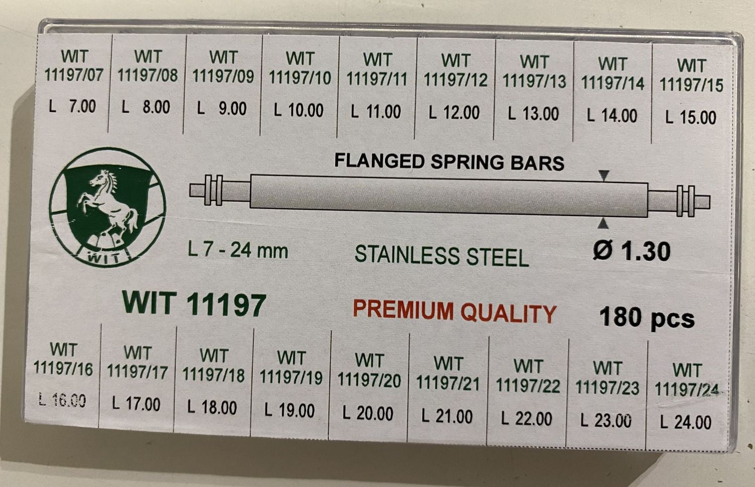 ASSORTIMENTO 180 ANSE A MOLLA ACCIAIO DIAMETRO MM.1,30