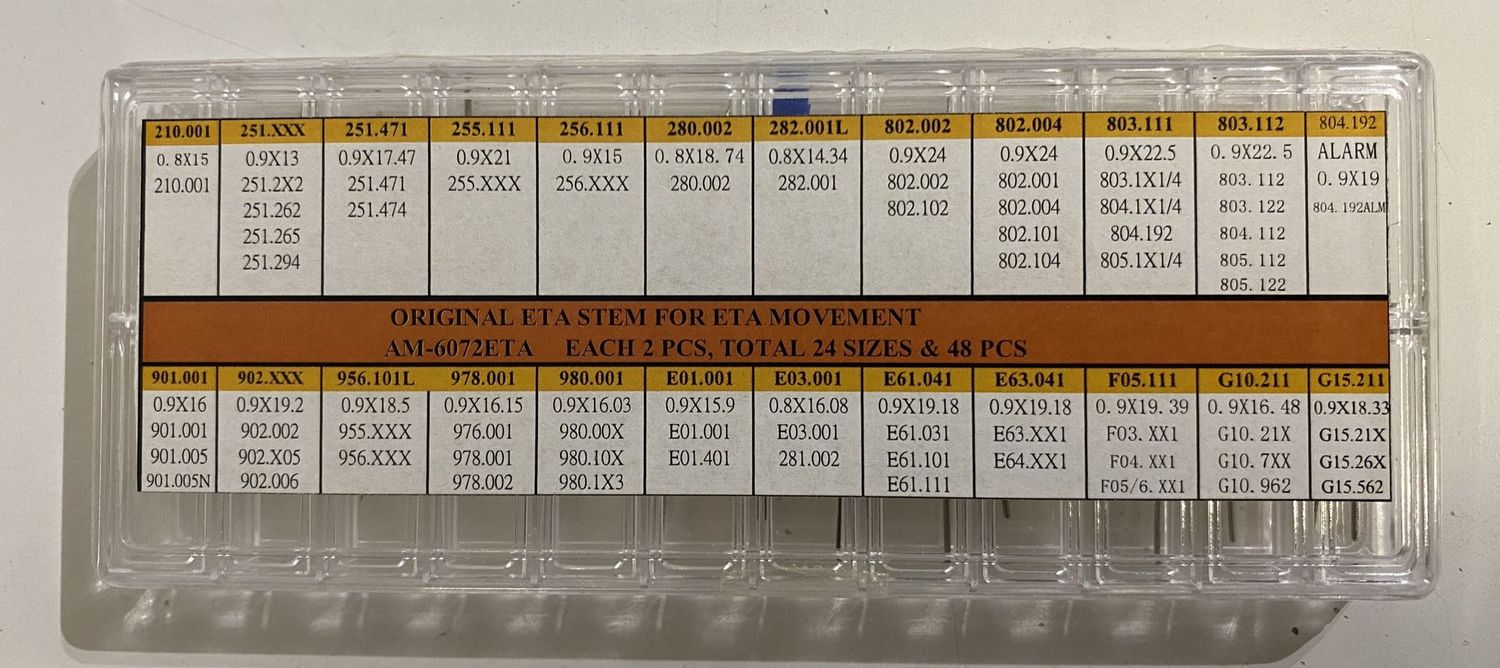 ASSORTIMENTO 48 TIGES PER MOVIMENTI ETA