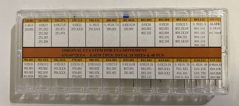 ASSORTIMENTO 48 TIGES PER MOVIMENTI ETA