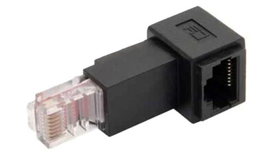 CAT5 / CAT6 Right Angle RJ45 Adapter (DOWN)