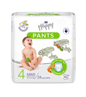 PANTS HAPPY - TG 4 MAXI - 8-14 KG - 24 pz
