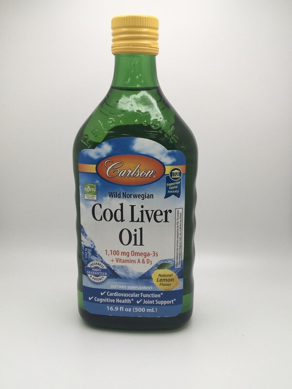 Cod Liver Oil 16.9oz Lemon (Carlson)