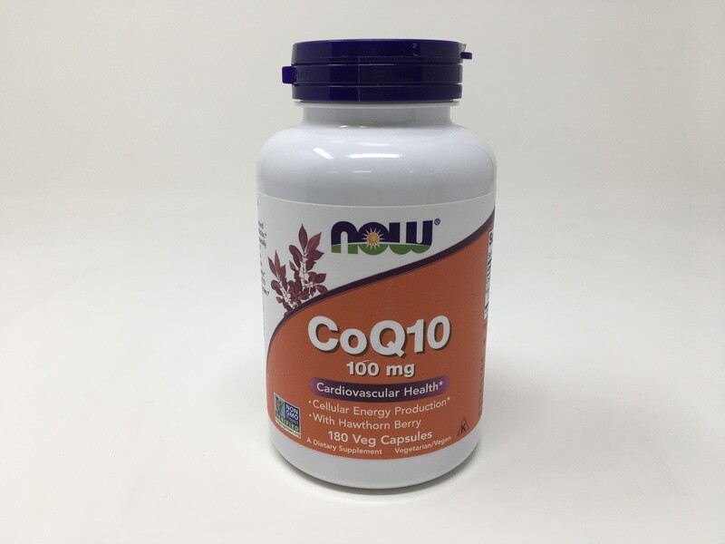 CoQ10 100 mg 180 vcaps w/Hawthorn (Now 3213)