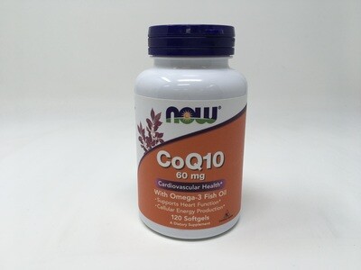 CoQ10 60mg w/ Omega-3 120sg (Now 3166)