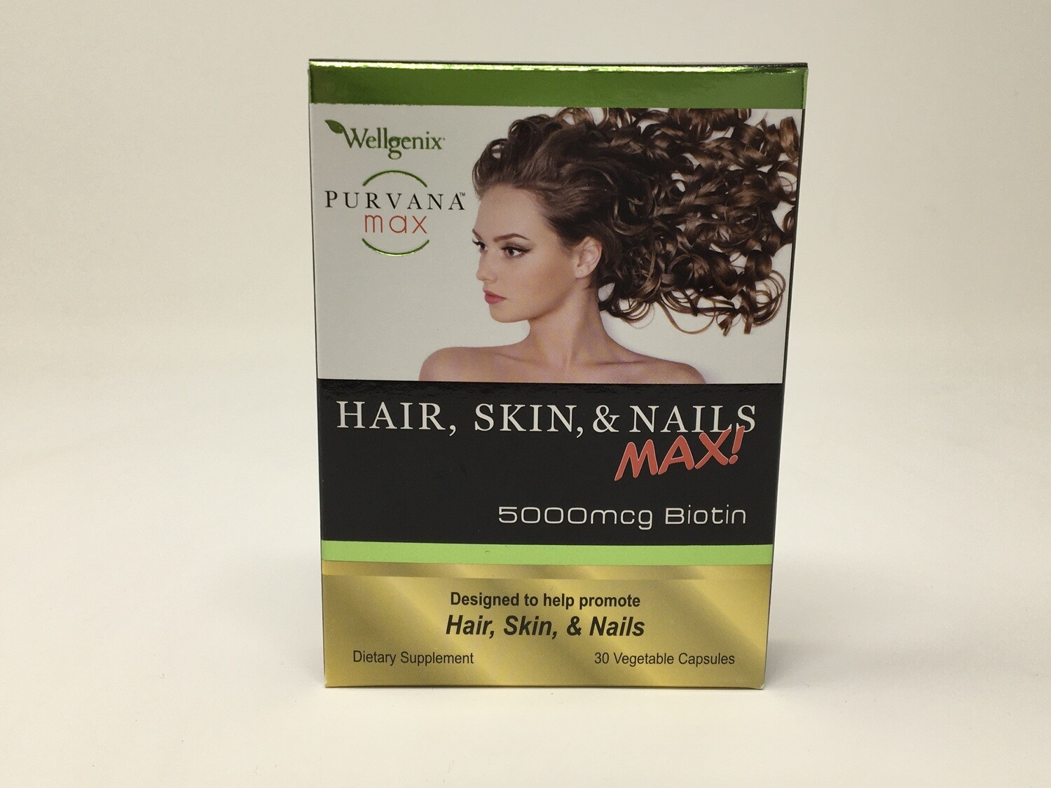 Purvana Max Hair Skin &amp; Nails 30 Vcaps (Wellgenix)