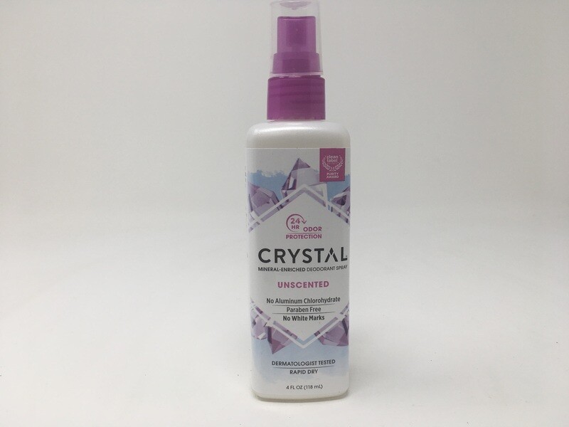Crystal Deodorant Spray unscented 4oz (Crystal)