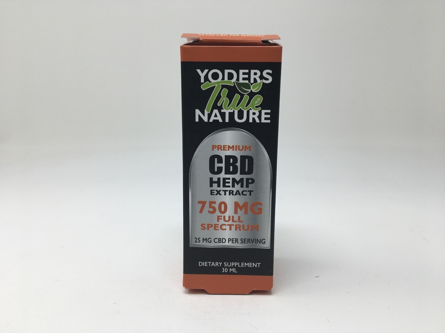 CBD Hemp extract 750 Mg  30 ml 25 mg/serving (Yoders True Nature)