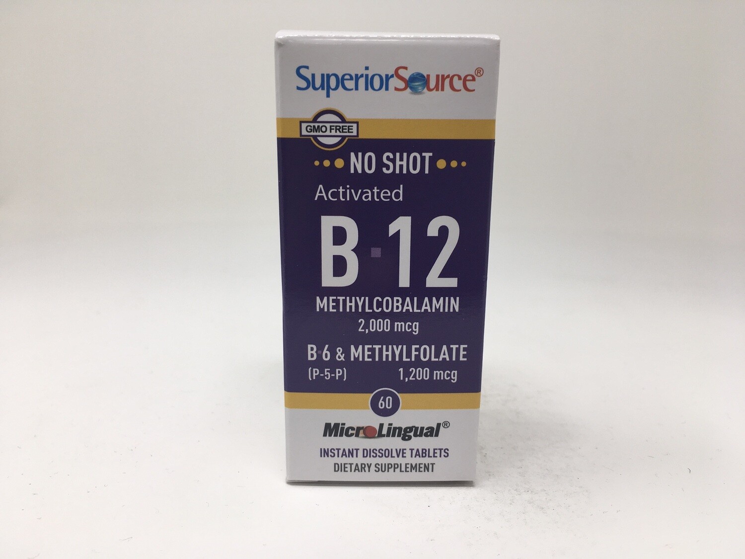 No Shot B-12 Methylcobalamin 2000 mcg B-6 Methylfolate Tab (SS#90475)(Superior Source)