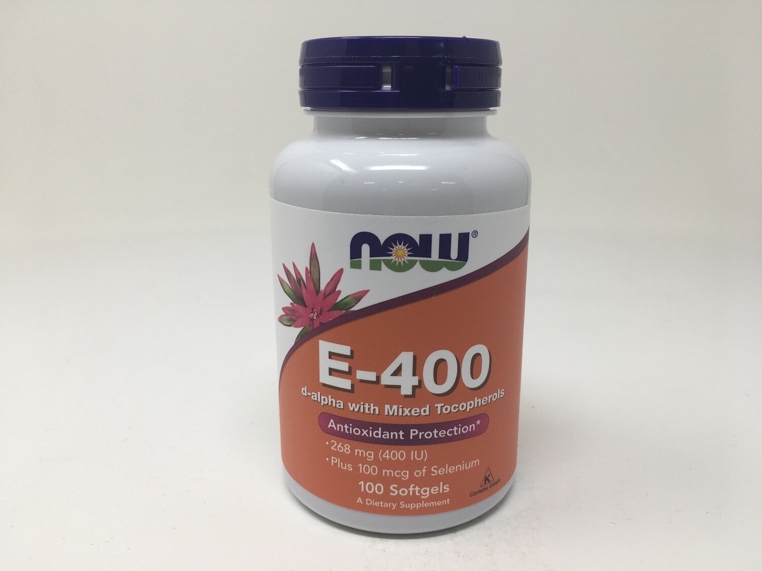 E-400 mixed tocopherols 100sg (Now 0906)