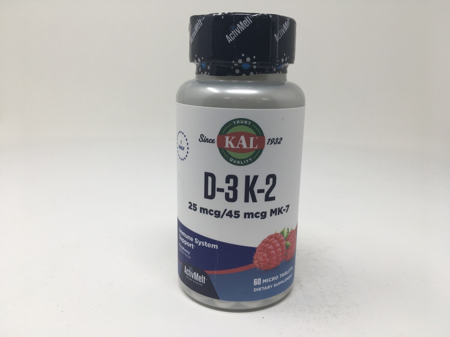 D-3 K-2 25 mcg/45 mcg mk-7 60 melt tabs(Kal)