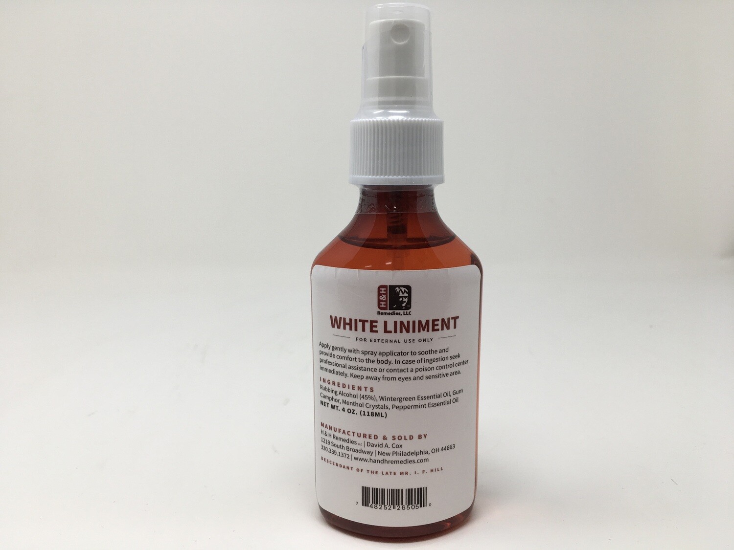 White Liniment Spray 4 oz.
